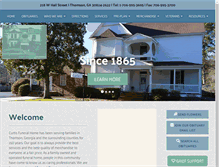 Tablet Screenshot of curtisfuneralhome.com